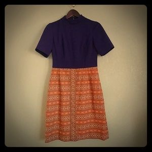 Vintage purple and orange dress